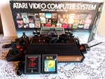 Atari Video Computer System Model CX-2600A From 1980 Box Games Controllers Used. Price: $199.99.