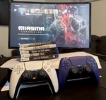 Sony Playstation Disc Console CFI-1015A + 2 Dualsense Controllers Games Used. Price: $400.00.