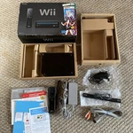 Nintendo Wii Black Console RVL-101 Box With Inserts Manual Controller Used. Price: $135.00.