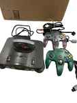Nintendo N64 Console System Bundle NUS-001 Black Cables 2 Controllers +supmar Used. Price: $129.00.