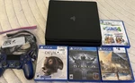 Sony Playstation 4 Slim 1TB Black W/ Dualshock Controller & Games Used. Price: $145.00.