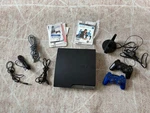 Sony PS3 Slim CECH-2501B, Genuine Controllers + Charging Station Ssd Used. Price: $200.00.