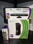 Microsoft Xbox 360 Slim Black 4GB Console With Kinect Bundle Cib Tested W/ Games Used. Price: $174.99.