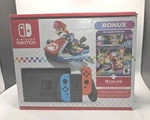 Nintendo Switch Console Mario Kart 8 Deluxe Bundle New Sealed Neon Blue Red. Price: $349.99.