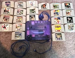 Analogue 3D Funtastic Grape Purple Limited Edition & 22 Games Used. Price: $729.99.