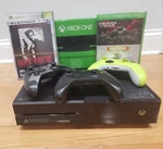 Microsoft Xbox One 1TB Console With Brand New Kinect, Controllers Wires Used. Price: $210.00.