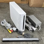Nintendo Wii Backwards Gamecube Compatible Console (RVL-001) + Oem Cables Tested Used. Price: $74.95.