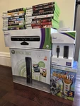 Xbox 360 Elite 120GB Console Bundle Excellent Condition With 18 Games, Kinect. Used. Price: $220.00.