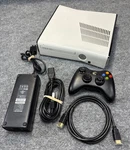 Xbox 360 Slim White Console 1439 4GB +250GB Hdd +controller & Cords Works! Used. Price: $90.00.
