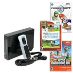 Authentic Wii Console Black + Pick Your Game Controllers Cords Usa Good. Price: $169.99.