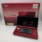 Nintendo 3DS Flame Red Console Complete Box Pal, Mint Condition Used. Price: $243.51.