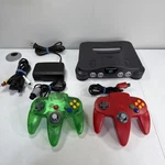 Nintendo 64 Console With Green & Red Controllers, Av Power Cables Tested Used. Price: $79.99.