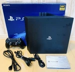 Sony Playstation PS4 Pro 1TB CUH-7100B Black Game Console With Box , Used. Price: $298.00.