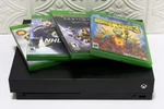 Microsoft Xbox One Console 1TB Black Model #1787 Gaming System W/4 Games Used. Price: $114.95.