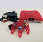 Nintendo 64 Japan Funtastic Clear Red Video Game Console , Tested Free Ship Used. Price: $178.00.