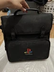 Official Sony Playstation Original PS1 Carry Case Bag Messenger Logo Black Used. Price: $25.00.