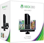 Xbox 360 4GB Kinect Holiday Value Bundle (three Great Games Sports Used. Price: $300.00.