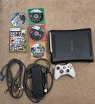 Microsoft Xbox 360 Elite Console Bundle Wi-fi Capability Controller 5 Games Used. Price: $120.00.
