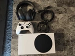 Microsoft Xbox Series Console Bundle W/ Controller Wireless Headset Used. Price: $350.00.