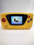 Sega Game Gear Console Yellow With Ips Lcd Screen, Usb-c Rechargable Batteries Open. Price: $300.00.