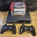 Sony Playstation Slim CECH-2501A PS3 160GB Black Console Bundle Controllers Used. Price: $139.95.