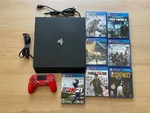 Playstation 4 Pro CUH7215B 512GB + Controller Game Bundle Cables Insurance Used. Price: $179.00.