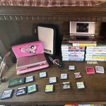 Nintendo Ds Lite Pink Console, Games, Cases, Hello Kitty Disney Petz Lot Used. Price: $200.00.