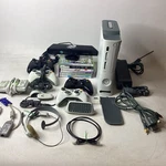 Xbox 360 White Console Bundle Games, 1 Keypad, 4 Controllers, Accessories Used. Price: $169.99.