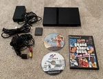 Rare Sony Playstation PS2 Slim Console SCPH-75001 Bundle Cables (3) Games Lot Used. Price: $119.95.