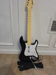 Xbox 360 Rock Band Wired Fender Stratocaster Guitar Harmonix 822152 Strap Used. Price: $35.00.
