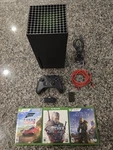 Xbox Series 1TB With Forza Horizon 5, Halo Infinite, The Witcher 3 + Card Used. Price: $425.00.