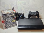 Sony Playstation PS3 Super Slim CECH-4301C Console + Controller 12 Games Lot Used. Price: $129.99.