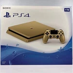 New Sony Playstation Slim PS4 1TB Gold Console Gaming System CUH-2015B. Price: $599.99.