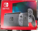 Nintendo Switch Gray Console Joy-con Controllers With Original Box, Brand New. Price: $250.00.