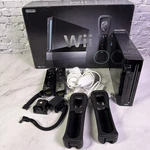 Nintendo Wii Console Black W/2 Controllers, Nunchucks, Box & Cords -no Games Used. Price: $95.99.