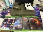 Microsoft Xbox One 1TB Console Gaming System Military Green Bundle W/ Games Used. Price: $155.00.