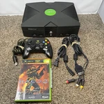 Original Microsoft Xbox Console Bundle W/ Controller Av Power Cord Tested Works Used. Price: $180.00.